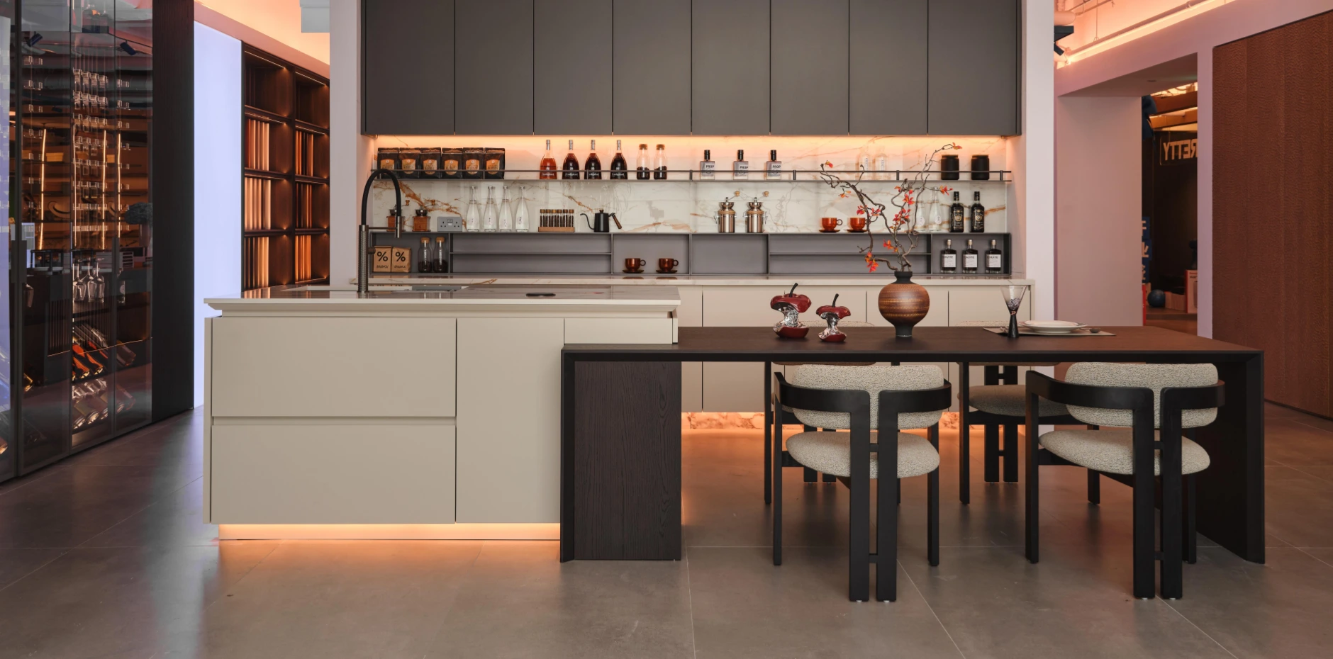 NESTIFY CABINET Singapore showroom featuring high-end custom kitchen cupboard and cabinetry